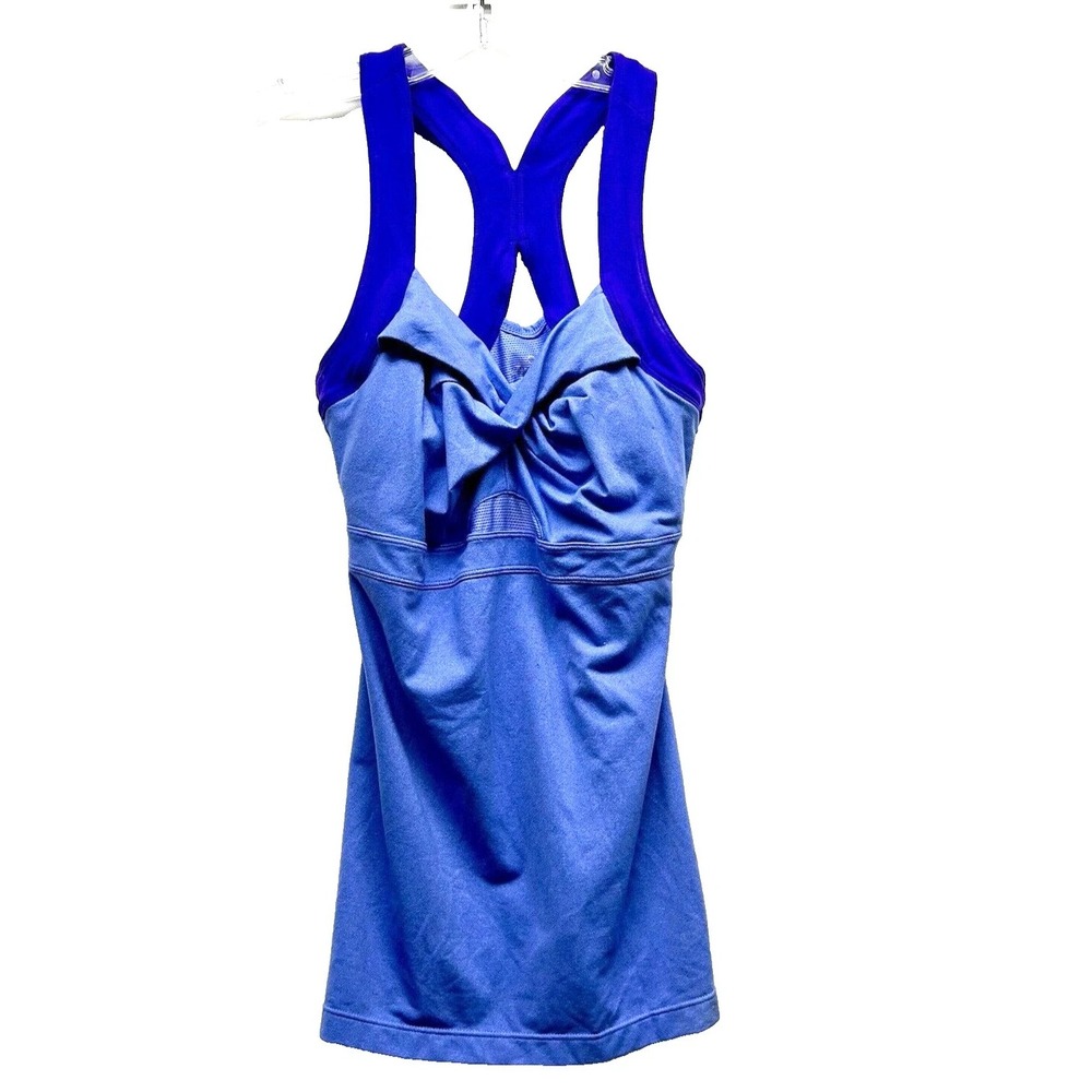 Athleta Women's Ruche Purple/Blue Small Nylon Blend Tank Top (F1)